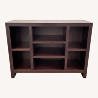 Dark Brown Wood Veneer Media Storage