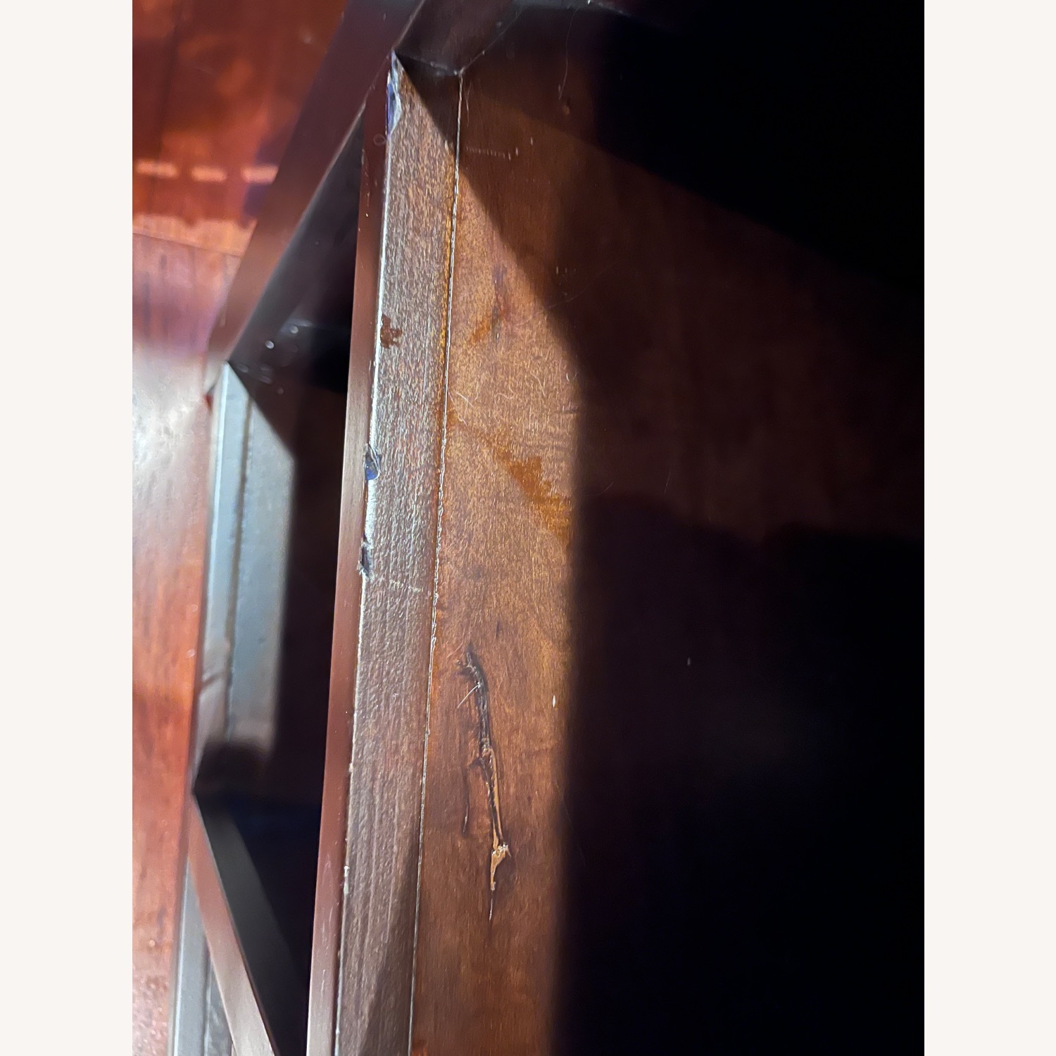 Dark Brown Wood Veneer Media Storage - image-3