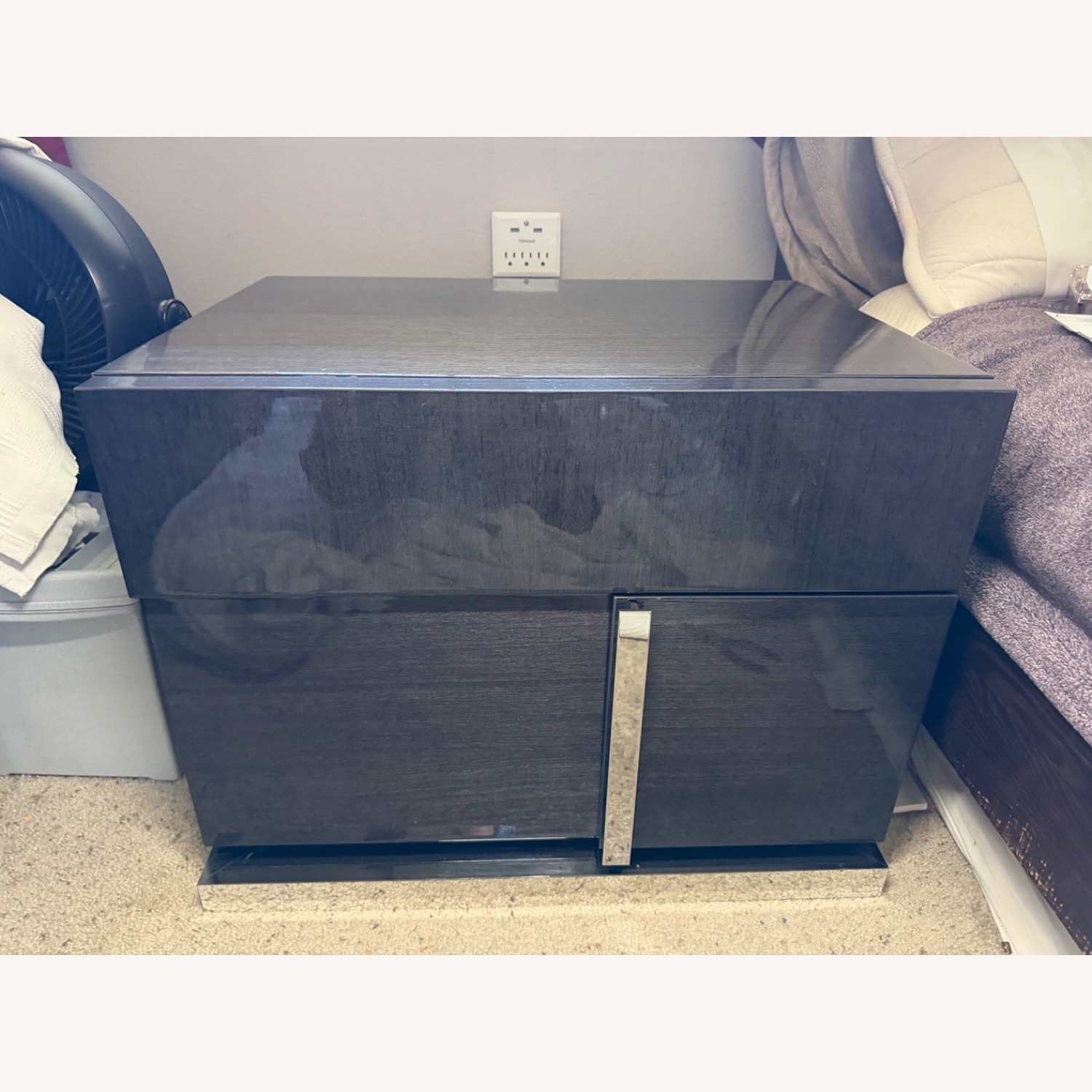 ALF Group Dark Gray Nightstand - image-1