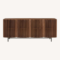 Poly and Bark English Walnut Cabinet Dark Brown Wood Dresser