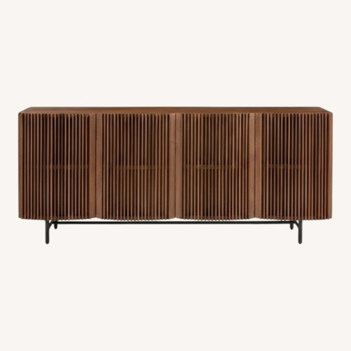 Used Poly and Bark English Walnut Cabinet Dark Brown Wood Dresser for sale on AptDeco