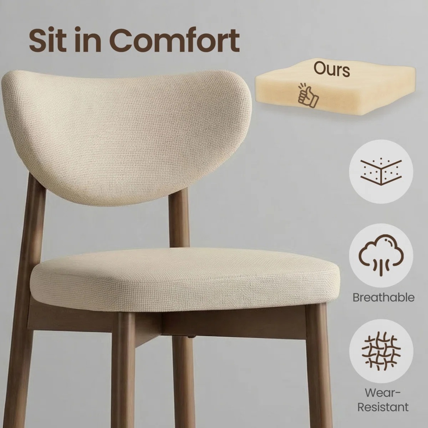 Wayfair White Linen Stools - image-4