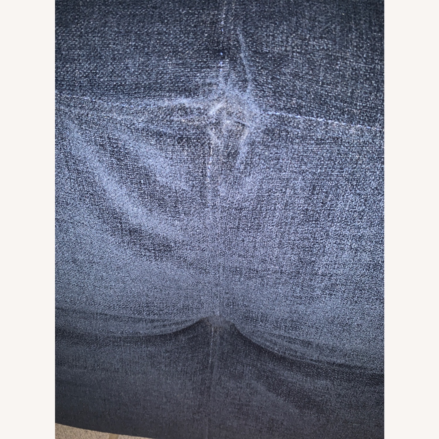 Raymour & Flanigan Dark Blue Tufted Sofa - image-3