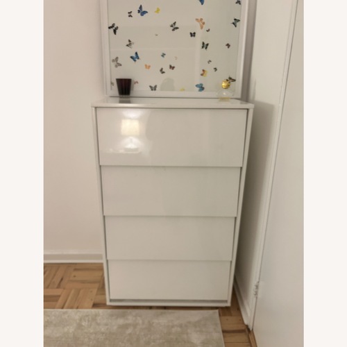 Used CB2 Gallery White Lacquer Dresser for sale on AptDeco