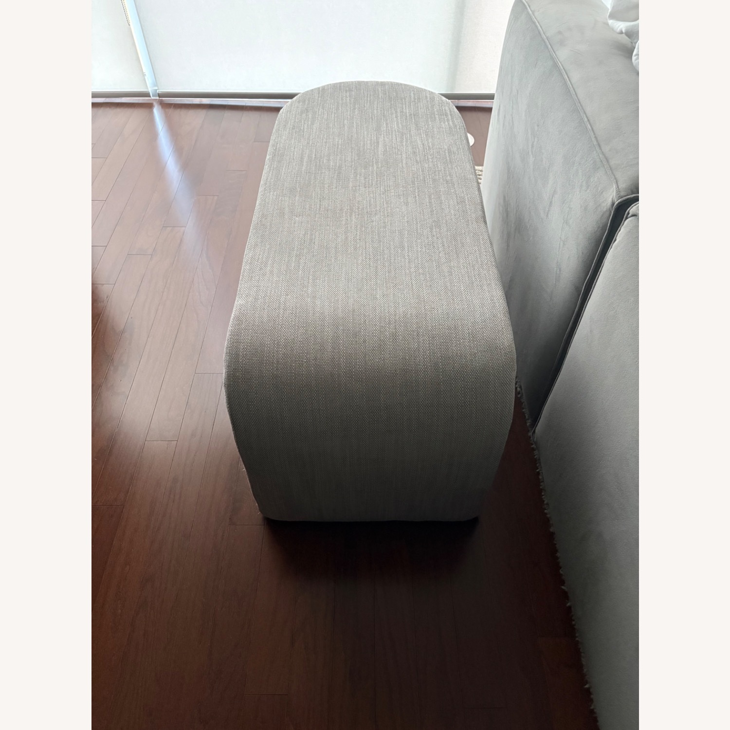 West Elm Tilly Ottoman Large, Pearl Gray - image-7