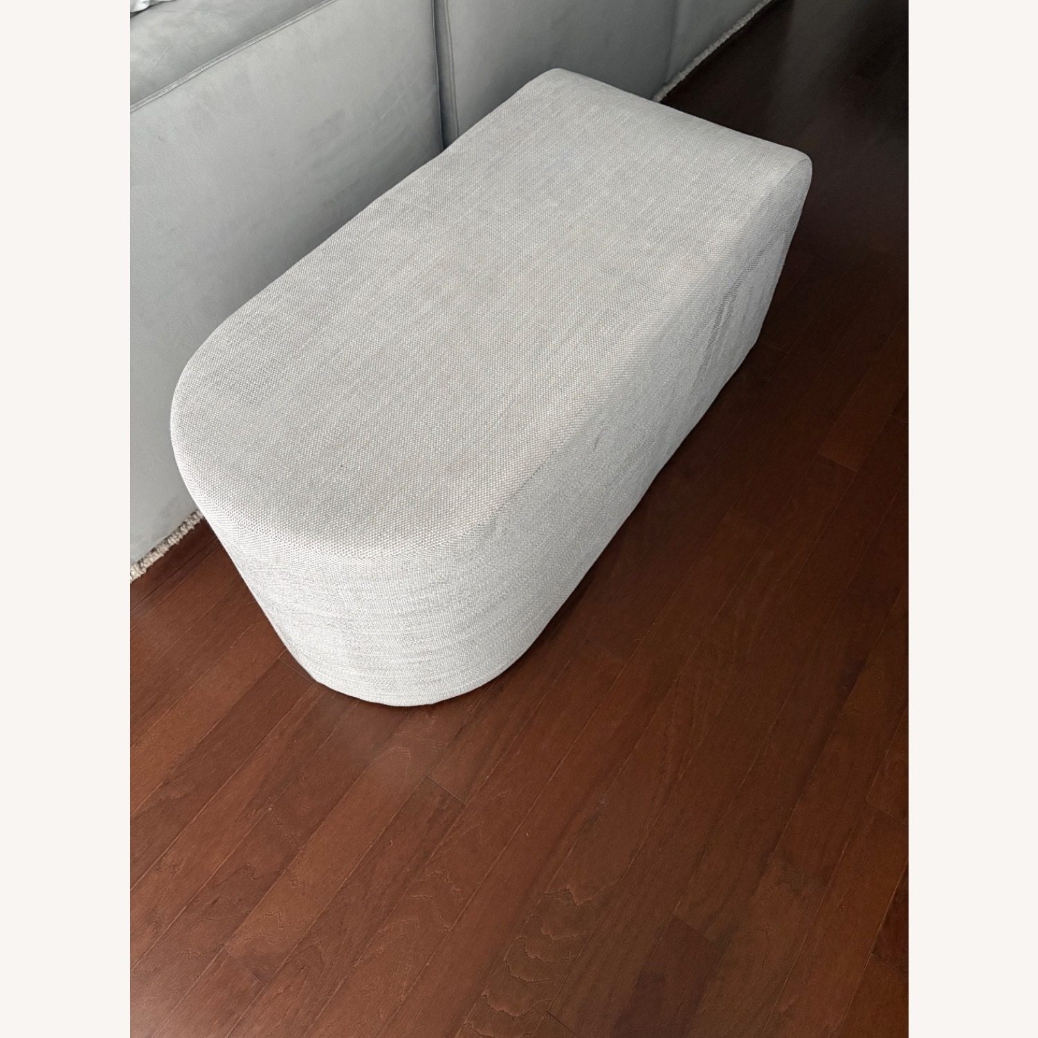 West Elm Tilly Ottoman Large, Pearl Gray - image-5