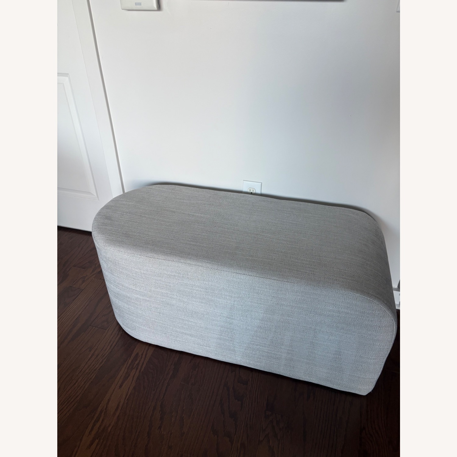 West Elm Tilly Ottoman Large, Pearl Gray - image-3
