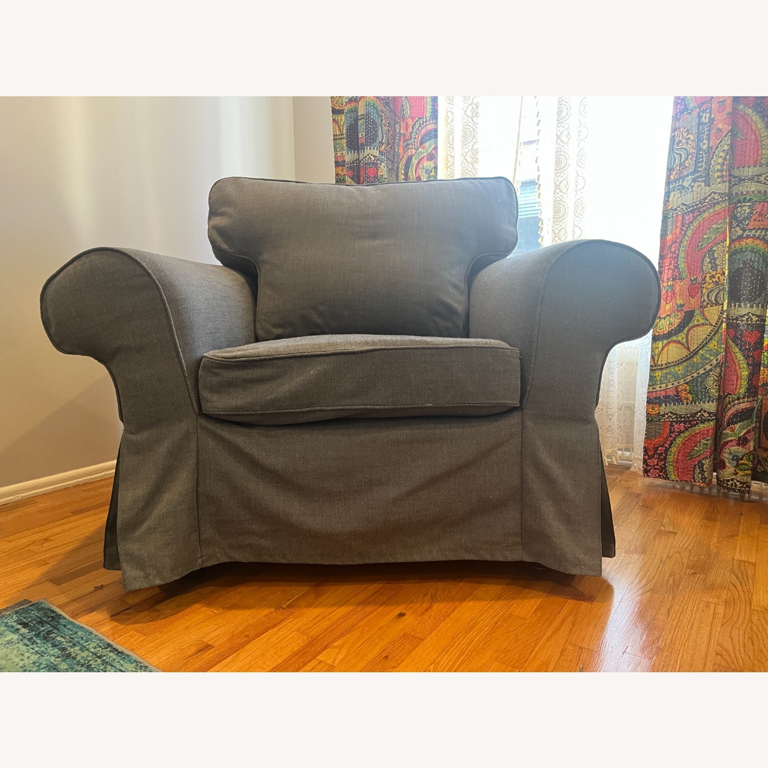 IKEA Ektorp Dark Gray Fabric Armchair - image-6