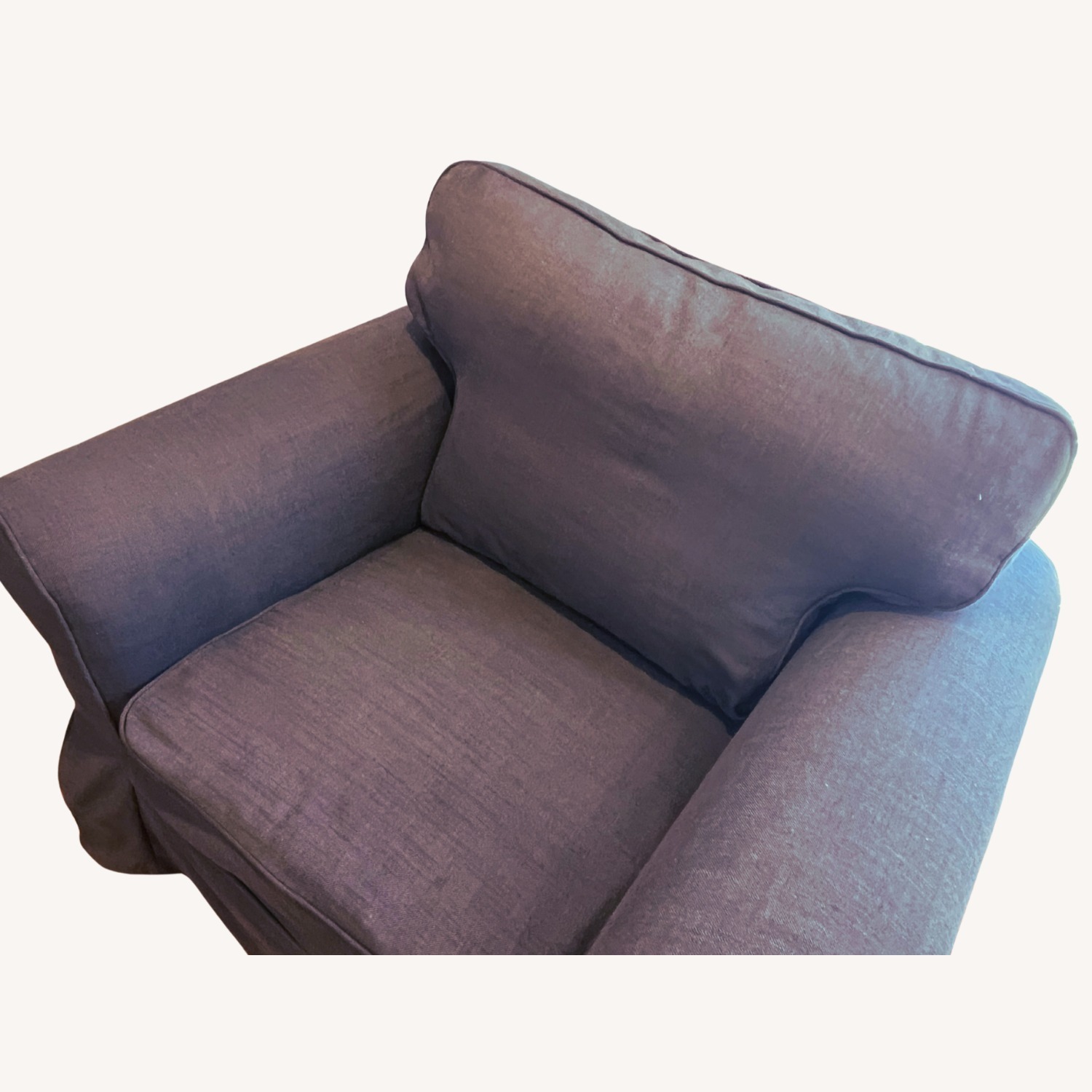 IKEA Ektorp Dark Gray Fabric Armchair - image-2