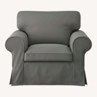 IKEA Ektorp Dark Gray Fabric Armchair