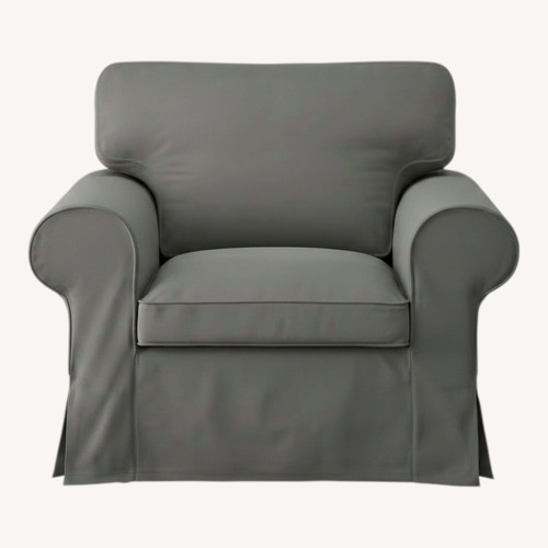 Used IKEA Ektorp Dark Gray Fabric Armchair for sale on AptDeco