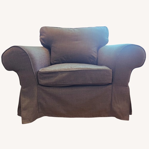 Used IKEA Ektorp Dark Gray Fabric Armchair for sale on AptDeco