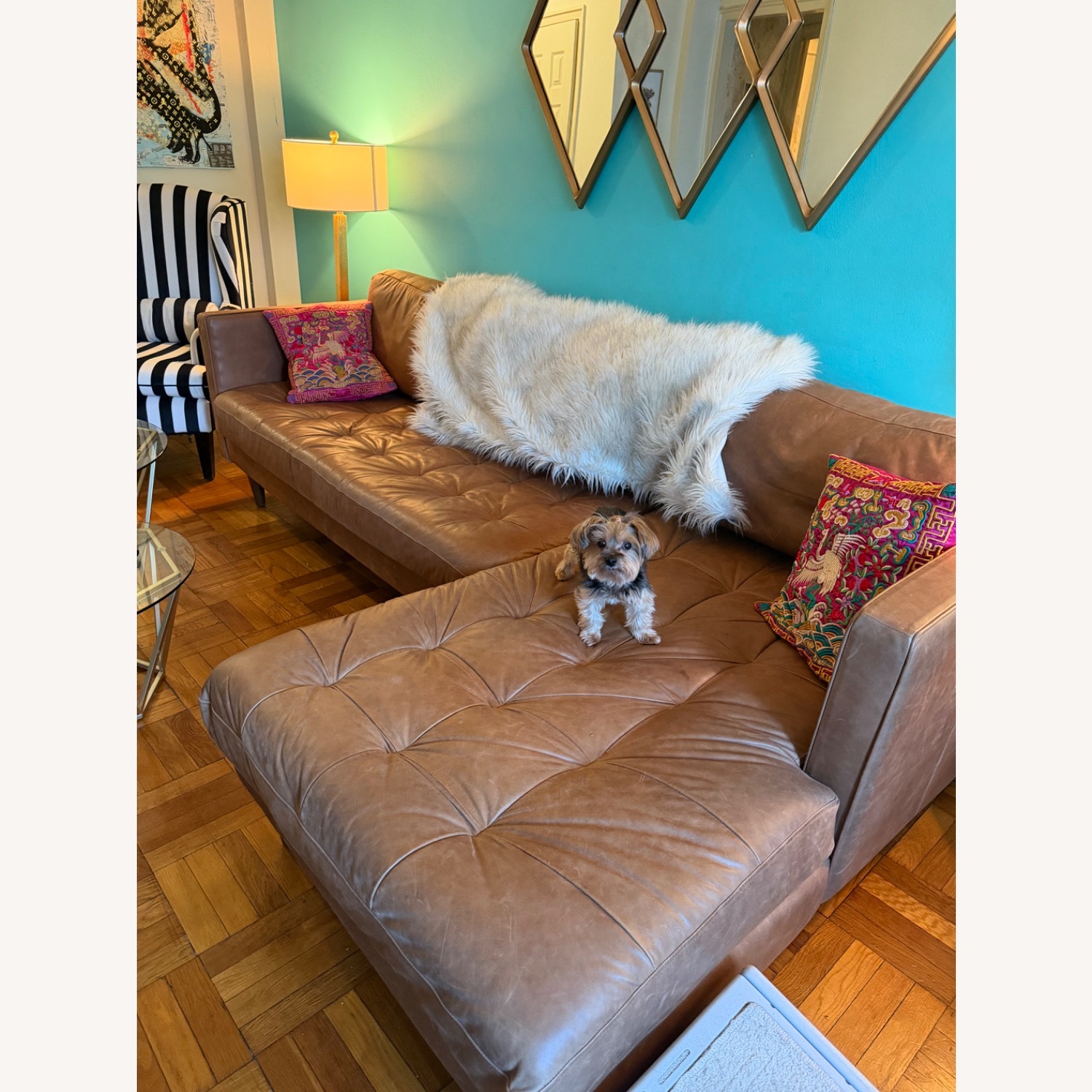 Joybird Briar Leather Sectional - image-4