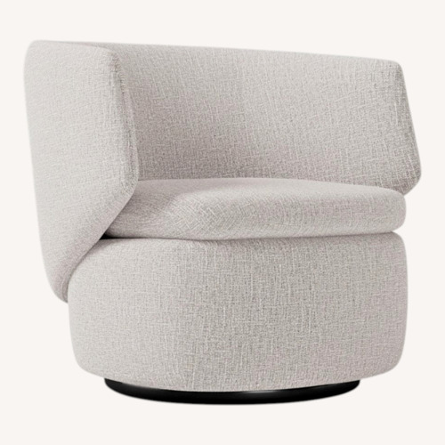 Used West Elm Crescent Swivel Chair, Pearl Gray for sale on AptDeco