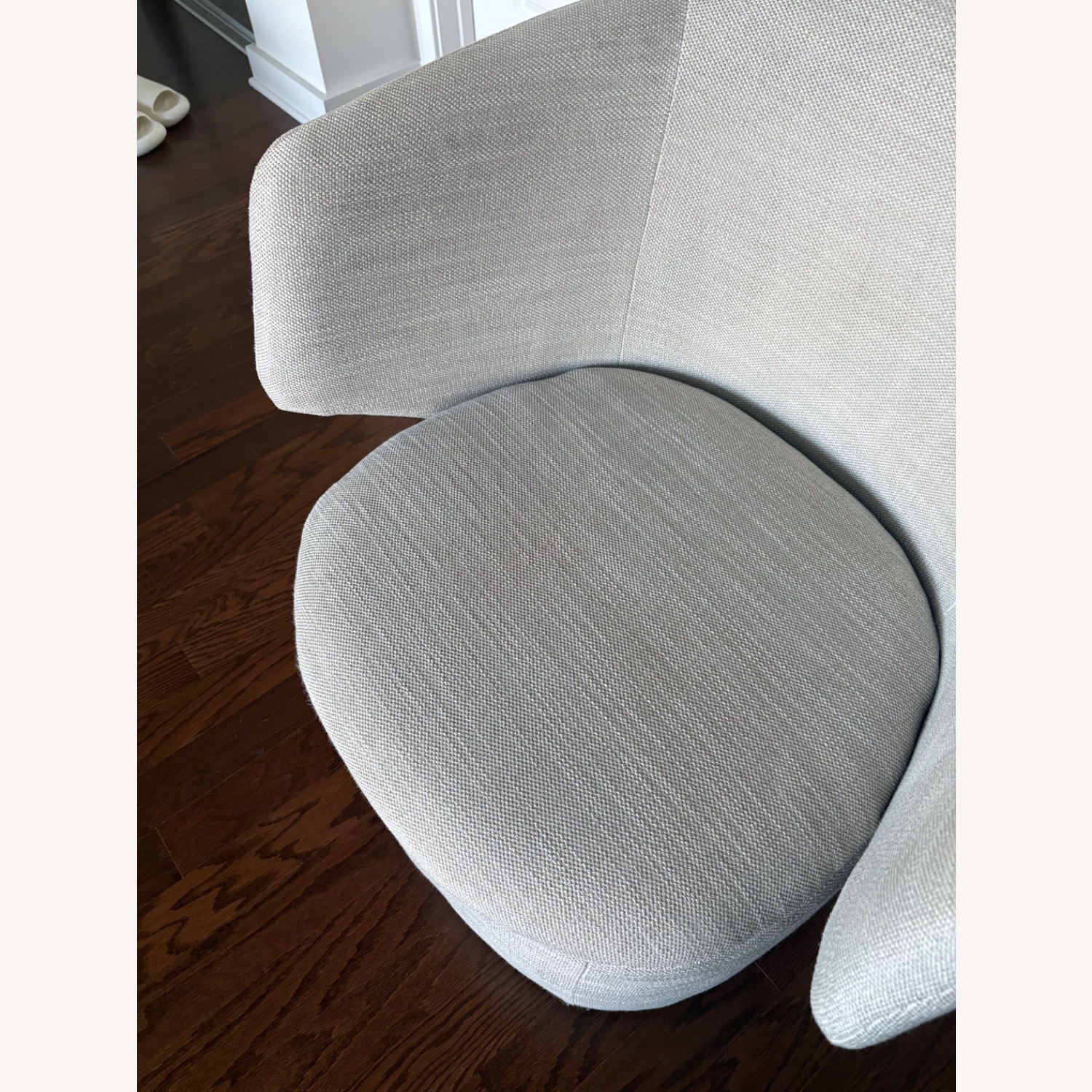 West Elm Crescent Swivel Chair, Pearl Gray - image-3