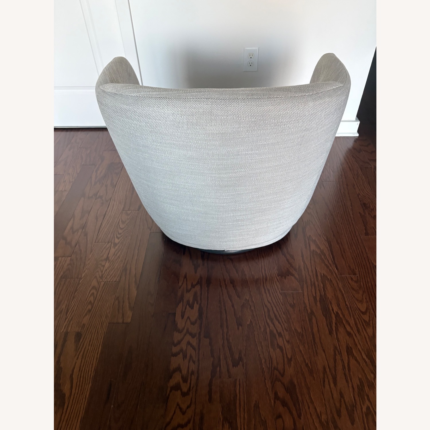 West Elm Crescent Swivel Chair, Pearl Gray - image-5