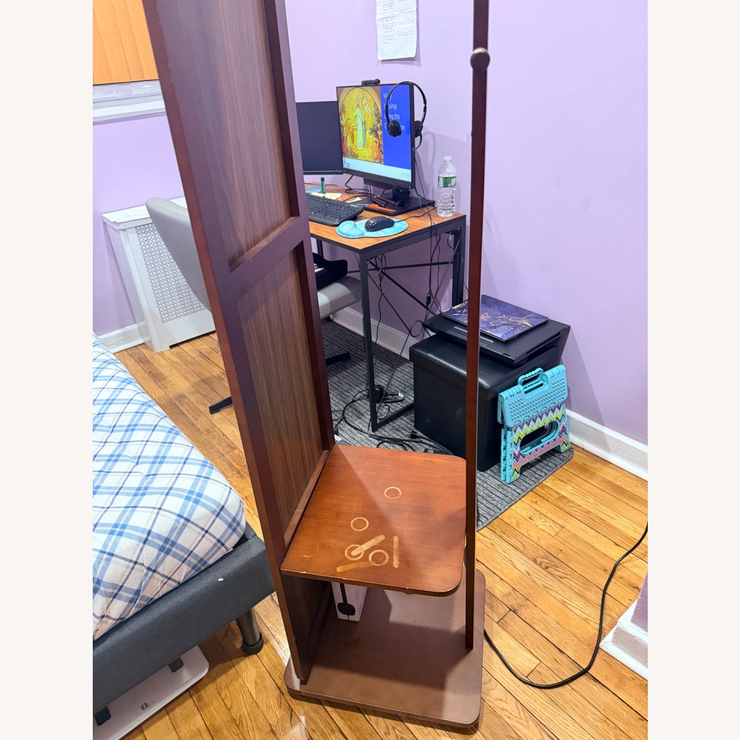 Amazon Dark Brown Wood Floor Mirror - image-5