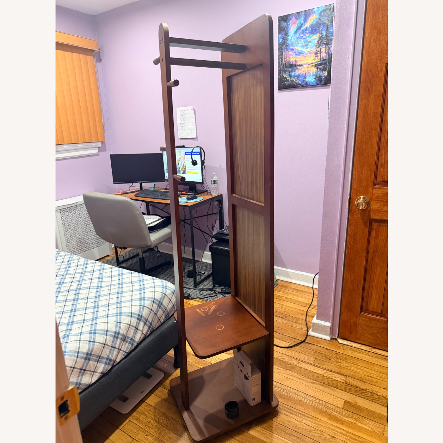 Amazon Dark Brown Wood Floor Mirror - image-2