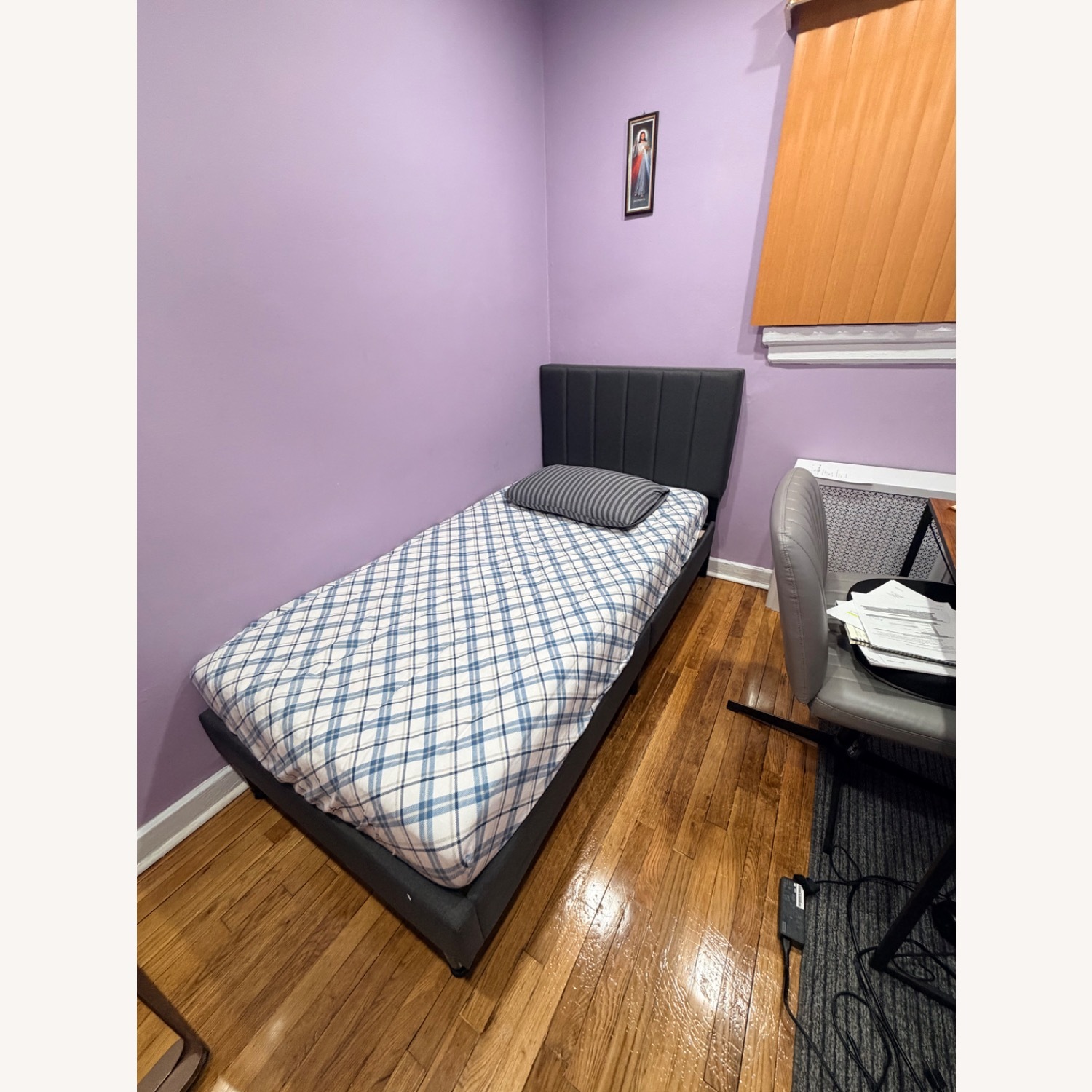 Twin Bed Frame Upholstered Platform - image-2