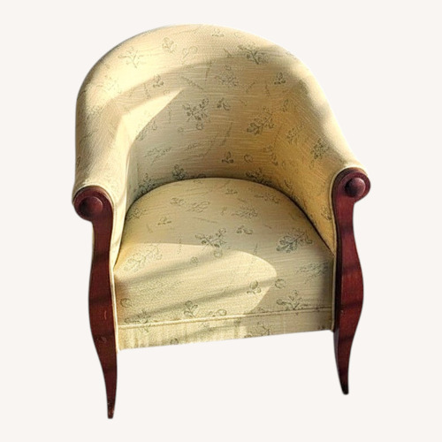 Used Yellow Brocade Armchair  for sale on AptDeco