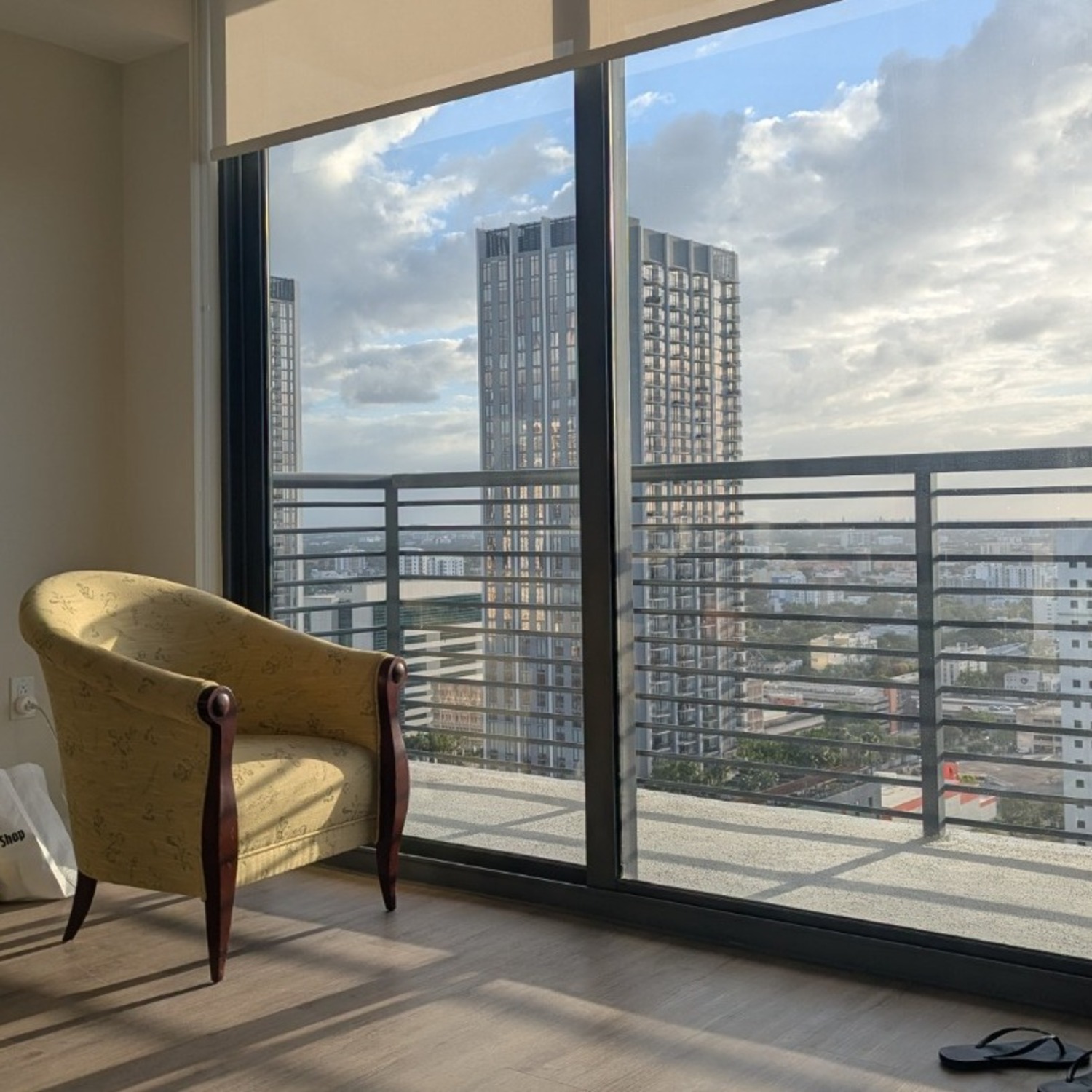 Yellow Brocade Armchair  - image-1