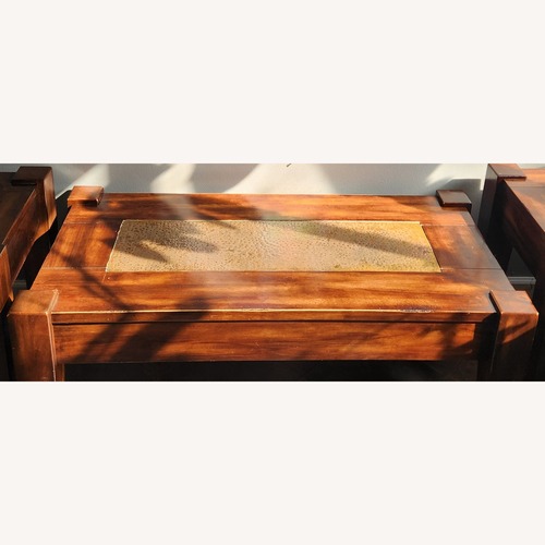 Used Dark Brown Wood Coffee Table for sale on AptDeco