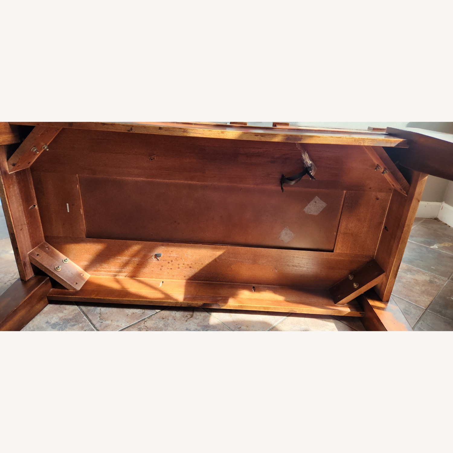 Dark Brown Wood Coffee Table - image-4