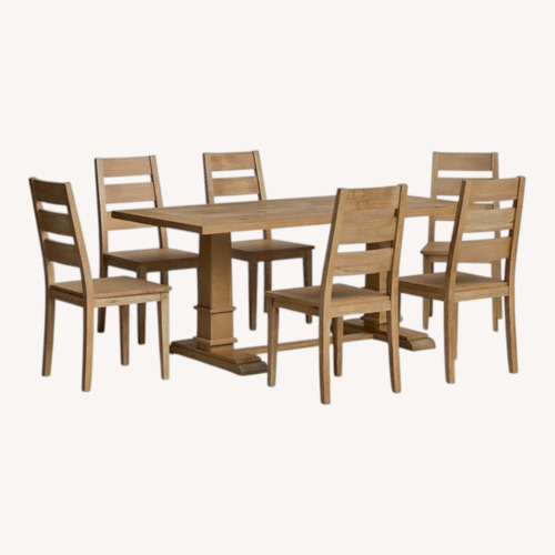 Used Wayfair Farmhouse Style Dining Set for 6 for sale on AptDeco