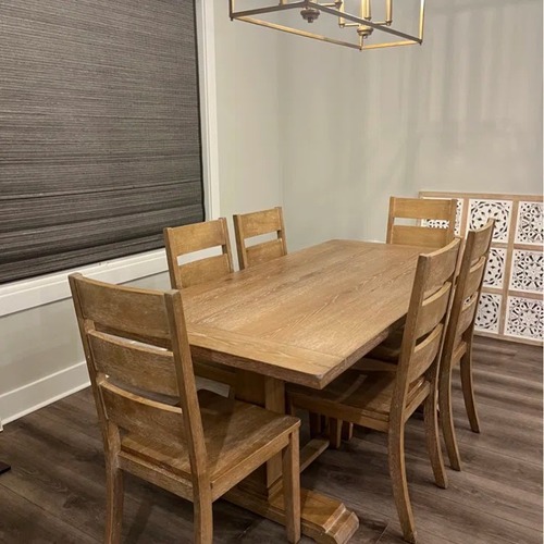 Used Wayfair Farmhouse Style Dining Set for 6 for sale on AptDeco