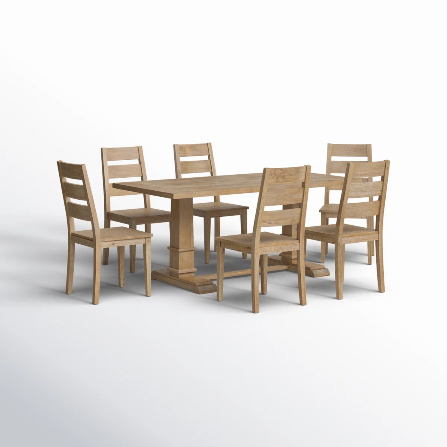 Wayfair Farmhouse Style Dining Set for 6 - image-4