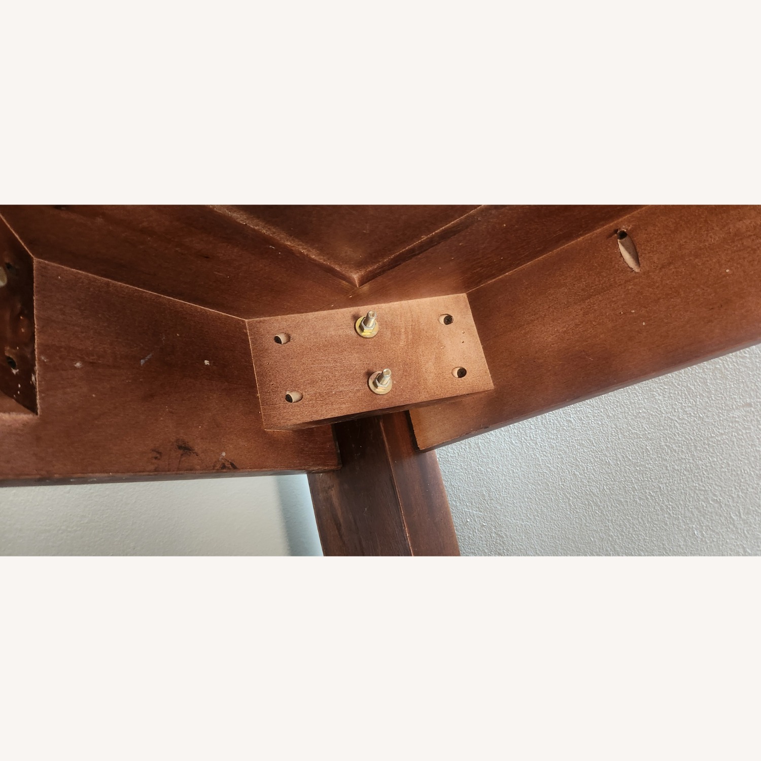 Vintage/Antique Dark Brown Wood Side Tables - image-7