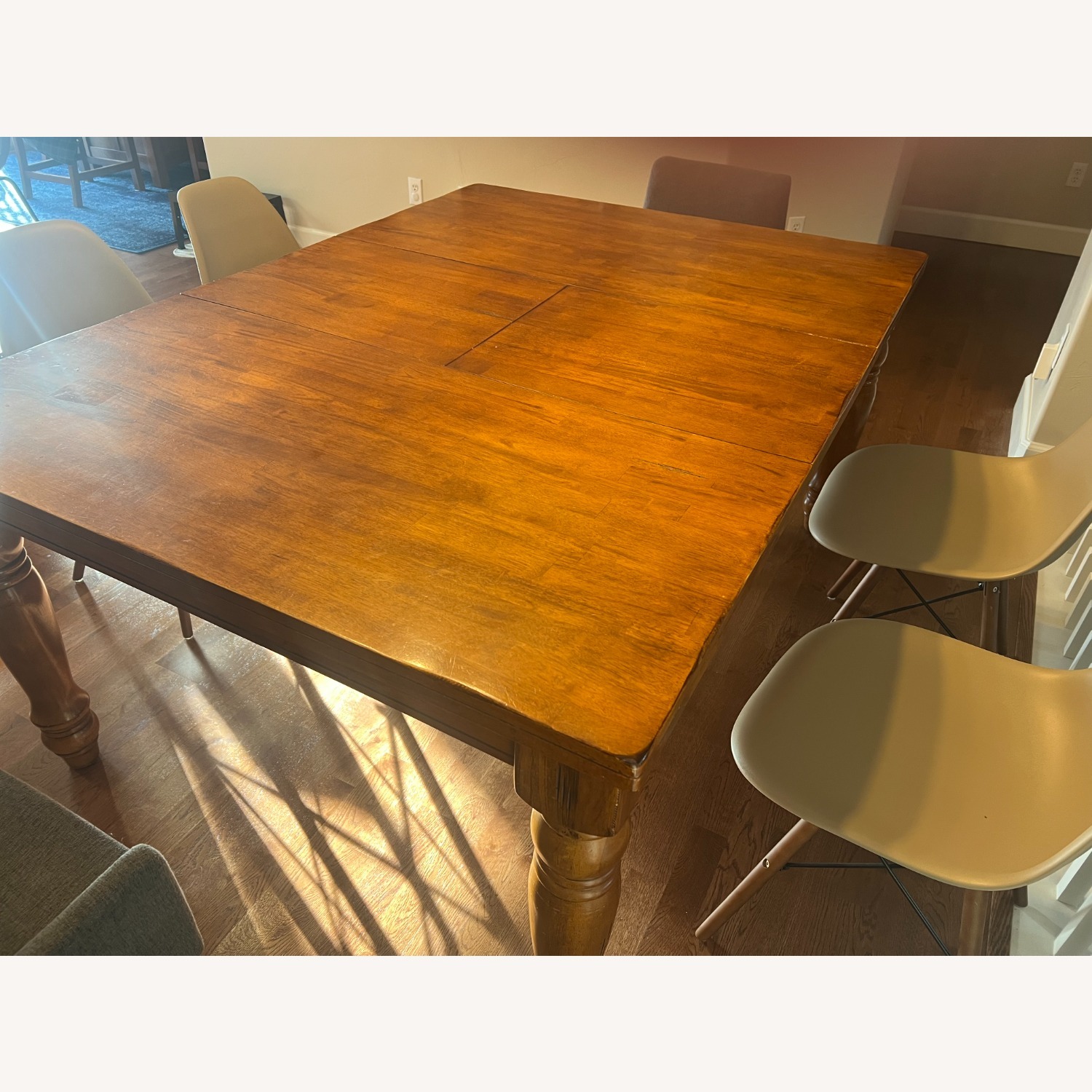 Dark Brown Wood Dining Set - image-4