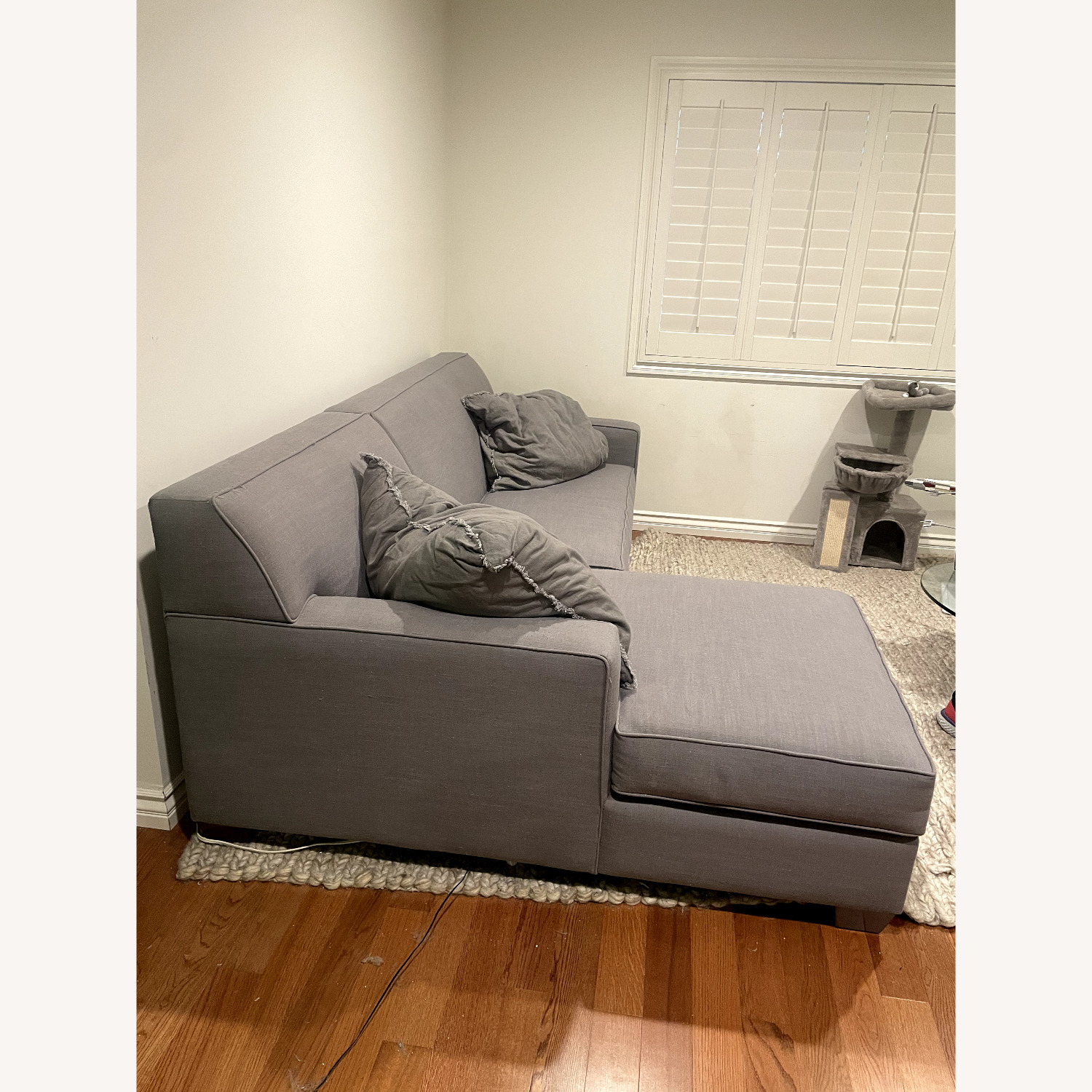 Gray Mid-Century Modern Sectional Sofa - image-6