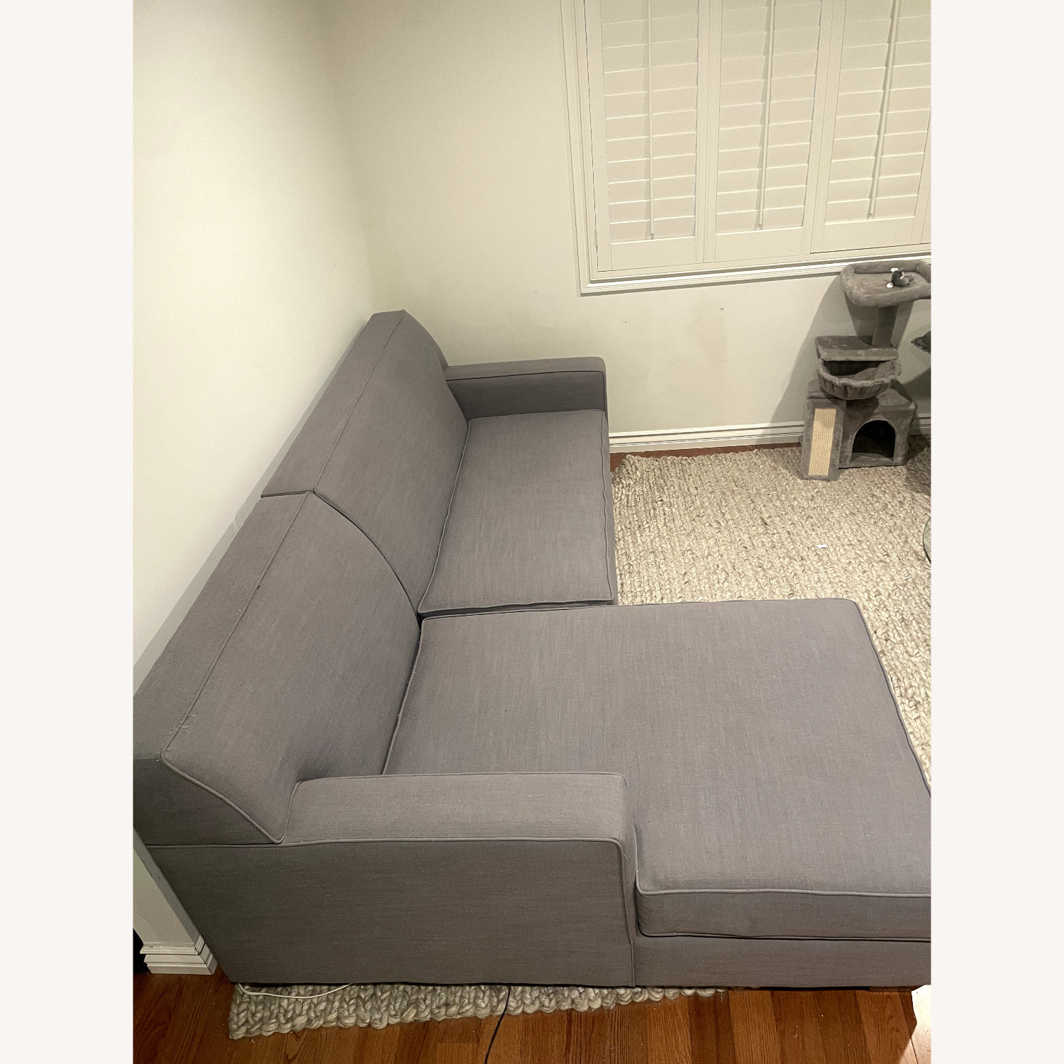 Gray Mid-Century Modern Sectional Sofa - image-11