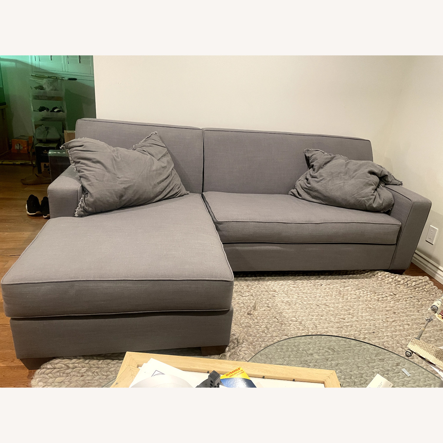 Gray Mid-Century Modern Sectional Sofa - image-5