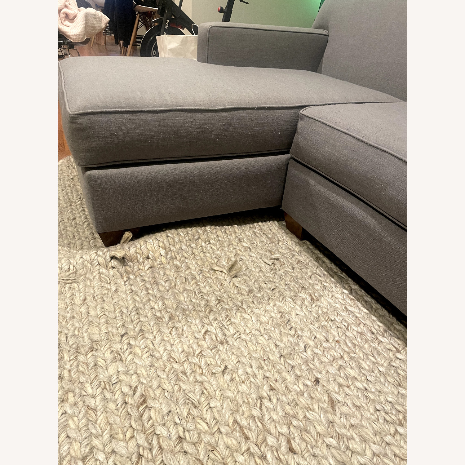 Gray Mid-Century Modern Sectional Sofa - image-4