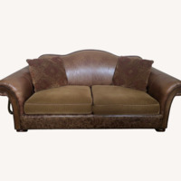 Rich Brown Classic Traditional Sofa 