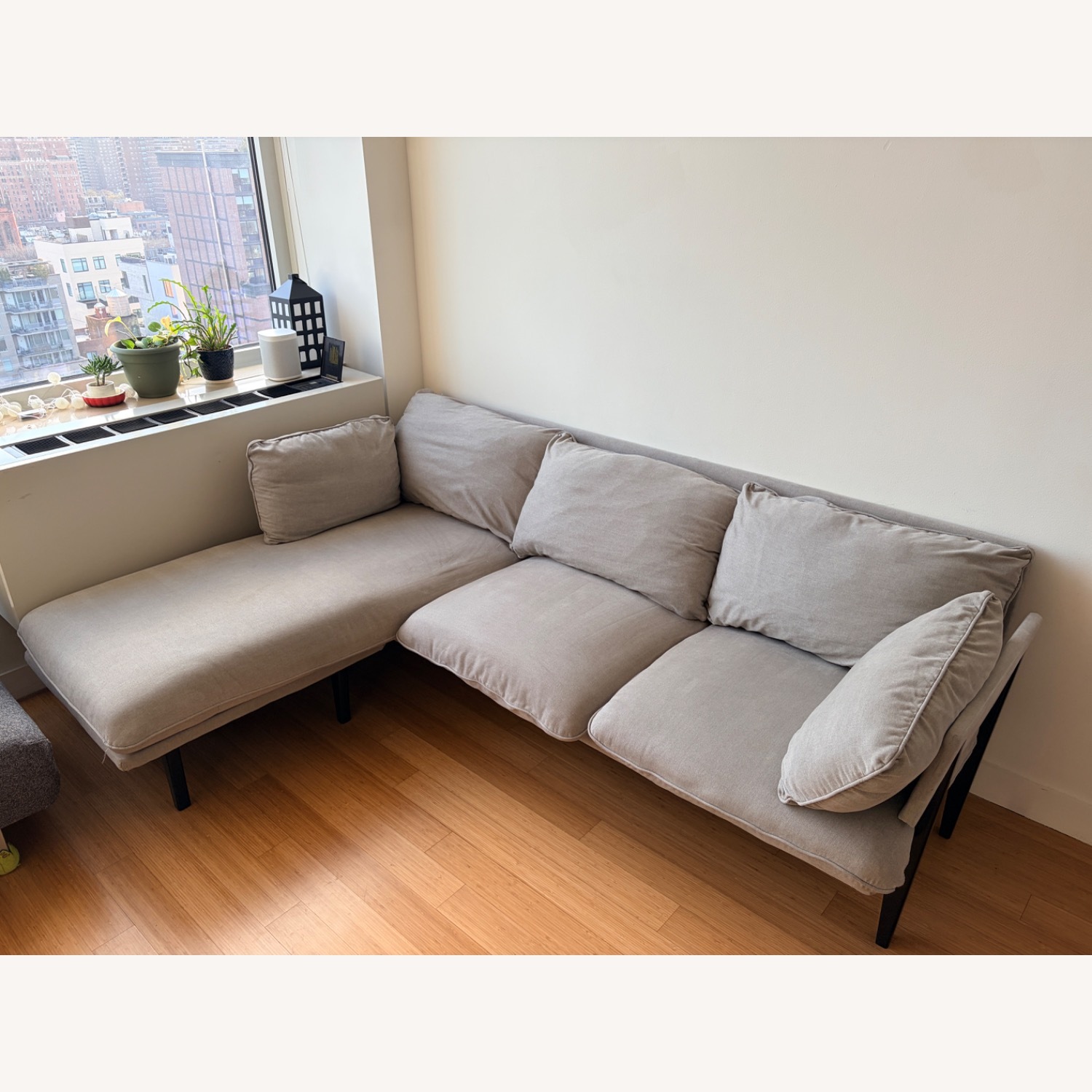 Floyd The Sofa Light Gray Metal Chaise Lounge - image-1