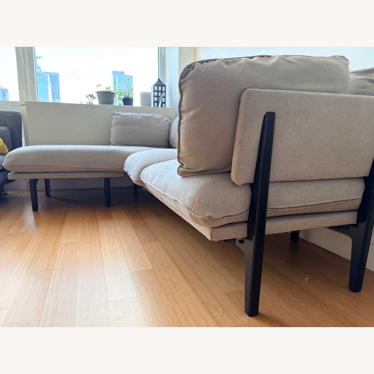 Floyd The Sofa Light Gray Metal Chaise Lounge - image-3