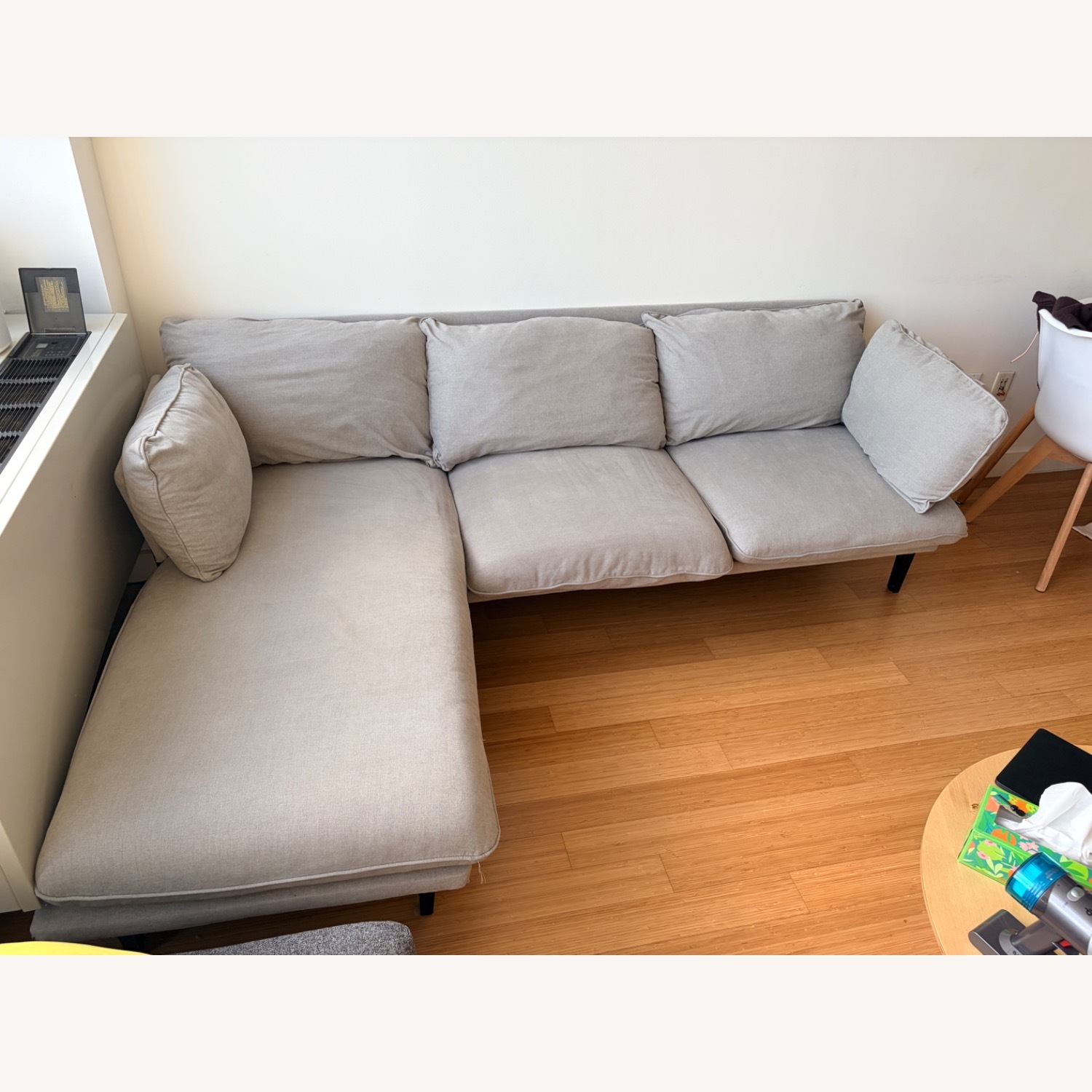 Floyd The Sofa Light Gray Metal Chaise Lounge - image-2