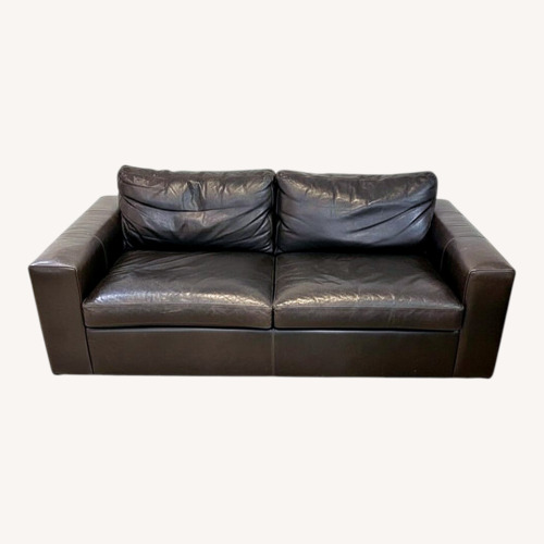 Used Room & Board Harding Leather Sofa Libby Smoke  for sale on AptDeco