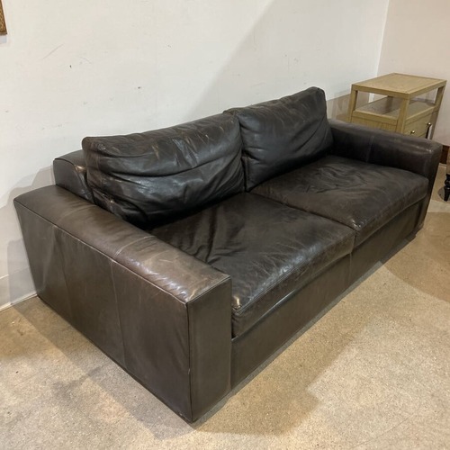 Used Room & Board Harding Leather Sofa Libby Smoke  for sale on AptDeco