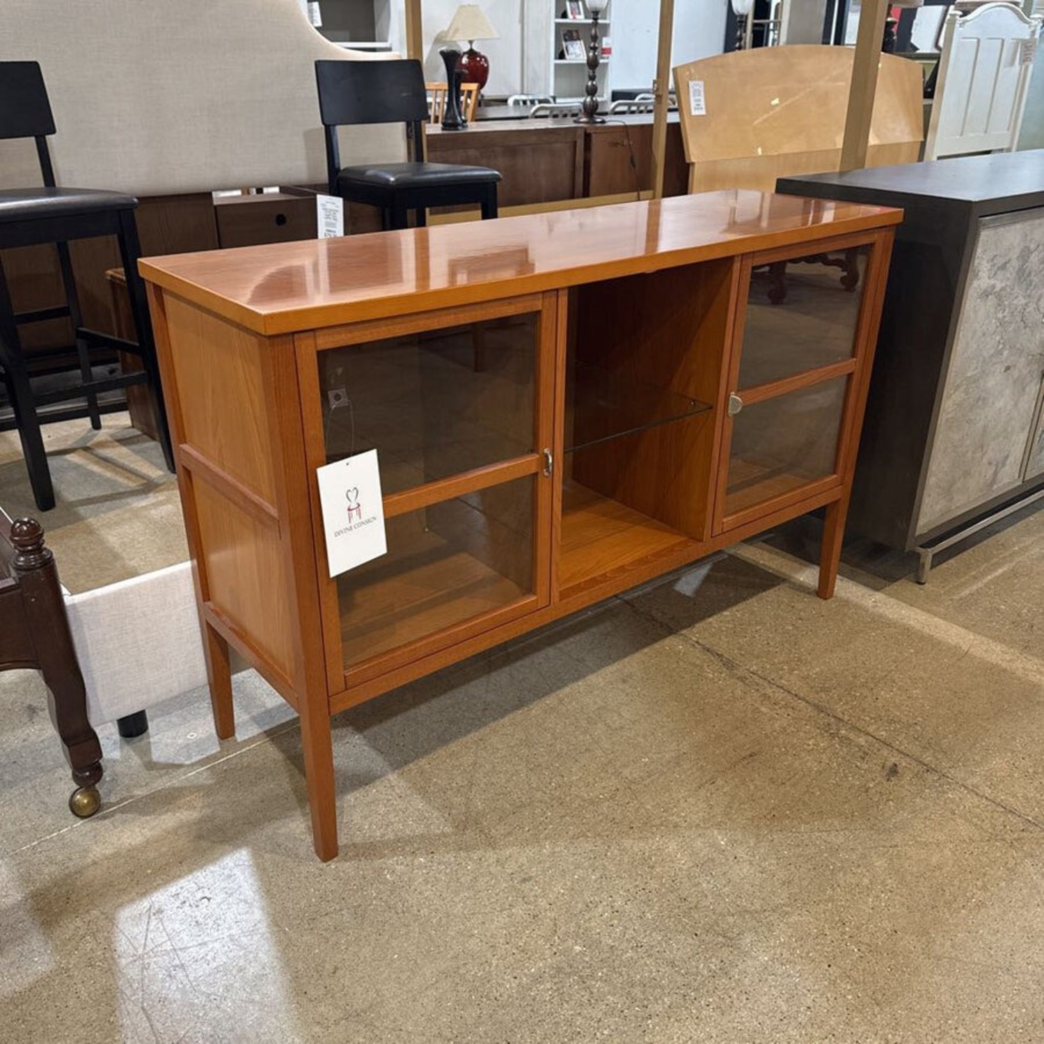 Dania Furniture Credenza w Wine Rack Furniture - image-3
