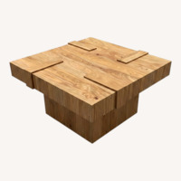 Samira Natural Sheesham Wooden Square Coffee Table