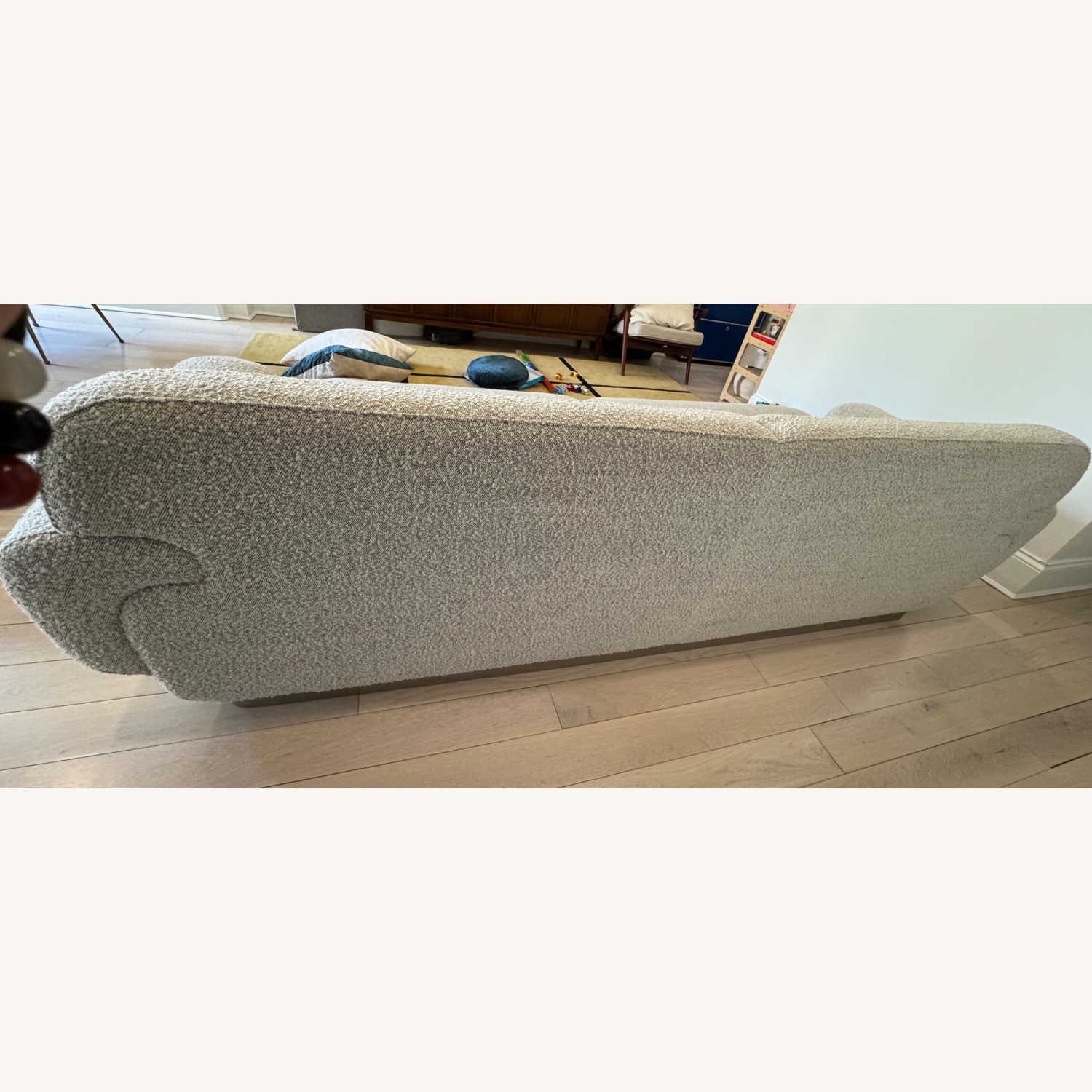 CB2 Light Gray Boucle 2 Seater Sofa - image-5