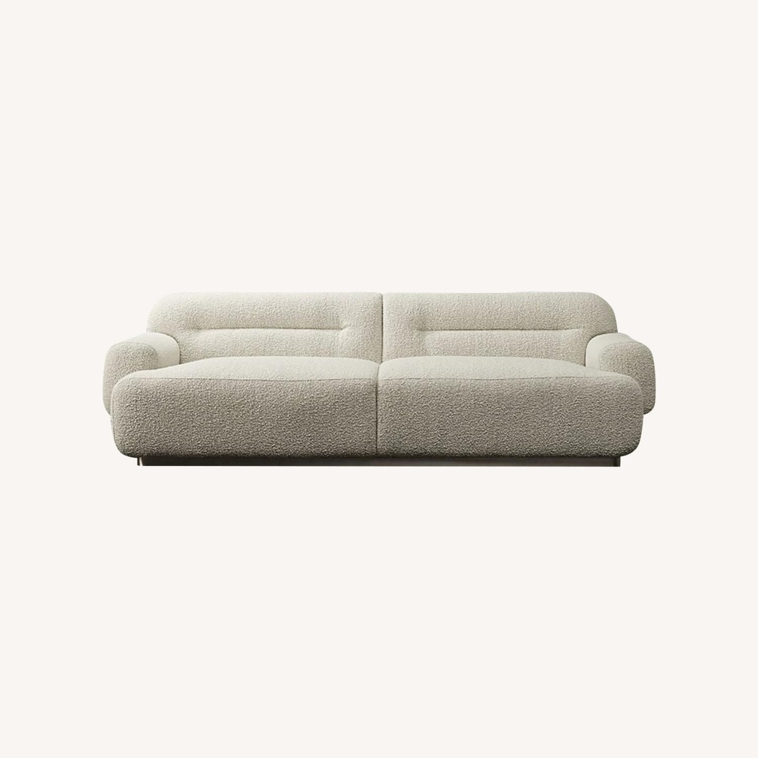 CB2 Light Gray Boucle 2 Seater Sofa - image-6