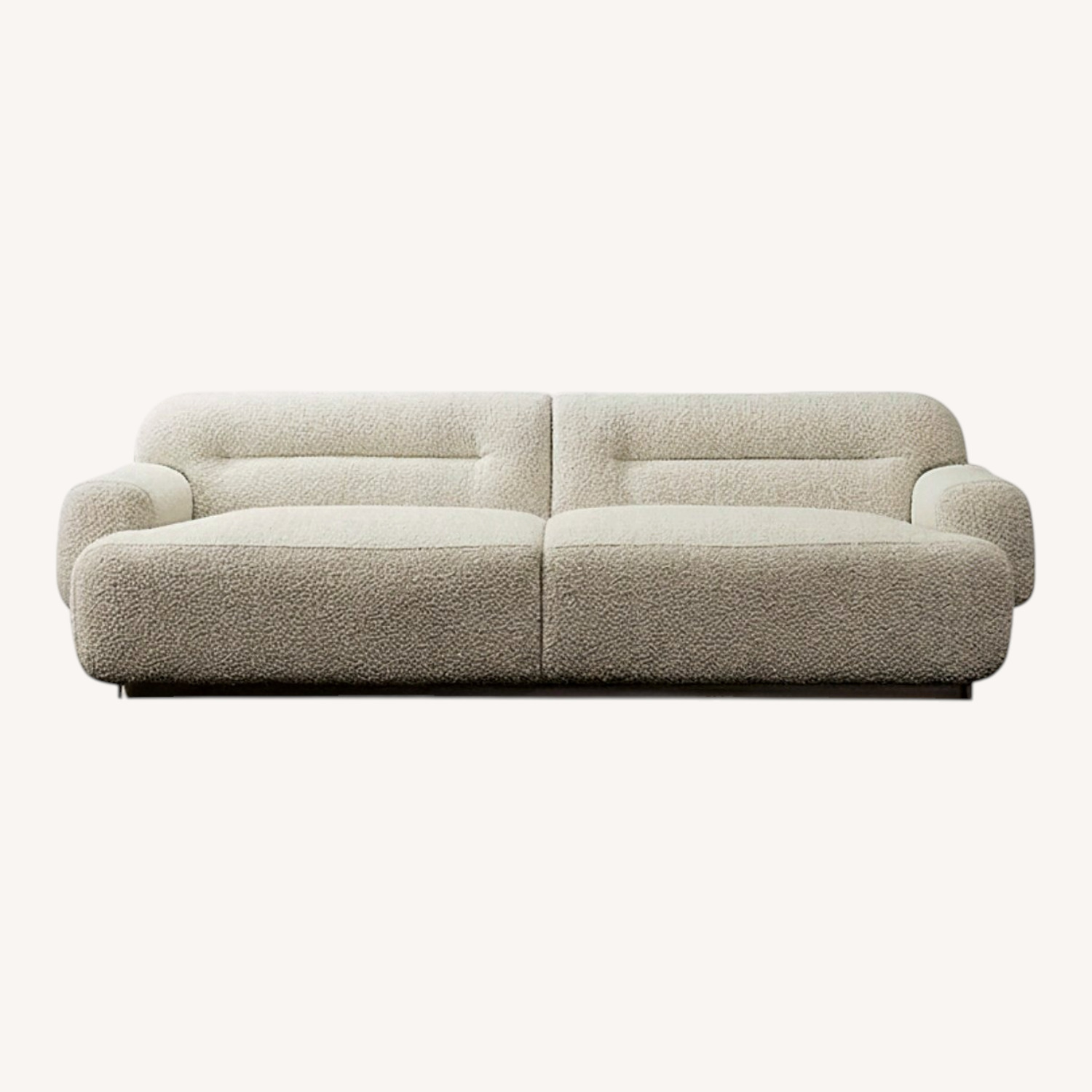CB2 Light Gray Boucle 2 Seater Sofa - image-0