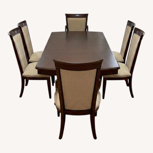 Used Raymour & Flanigan 7-piece Dining Set for sale on AptDeco