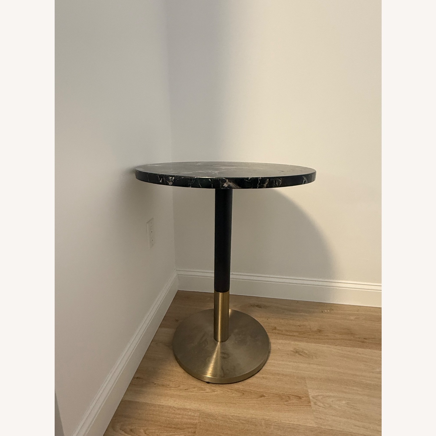 West Elm Black Orbit Bar Table - Faux Marble - image-3