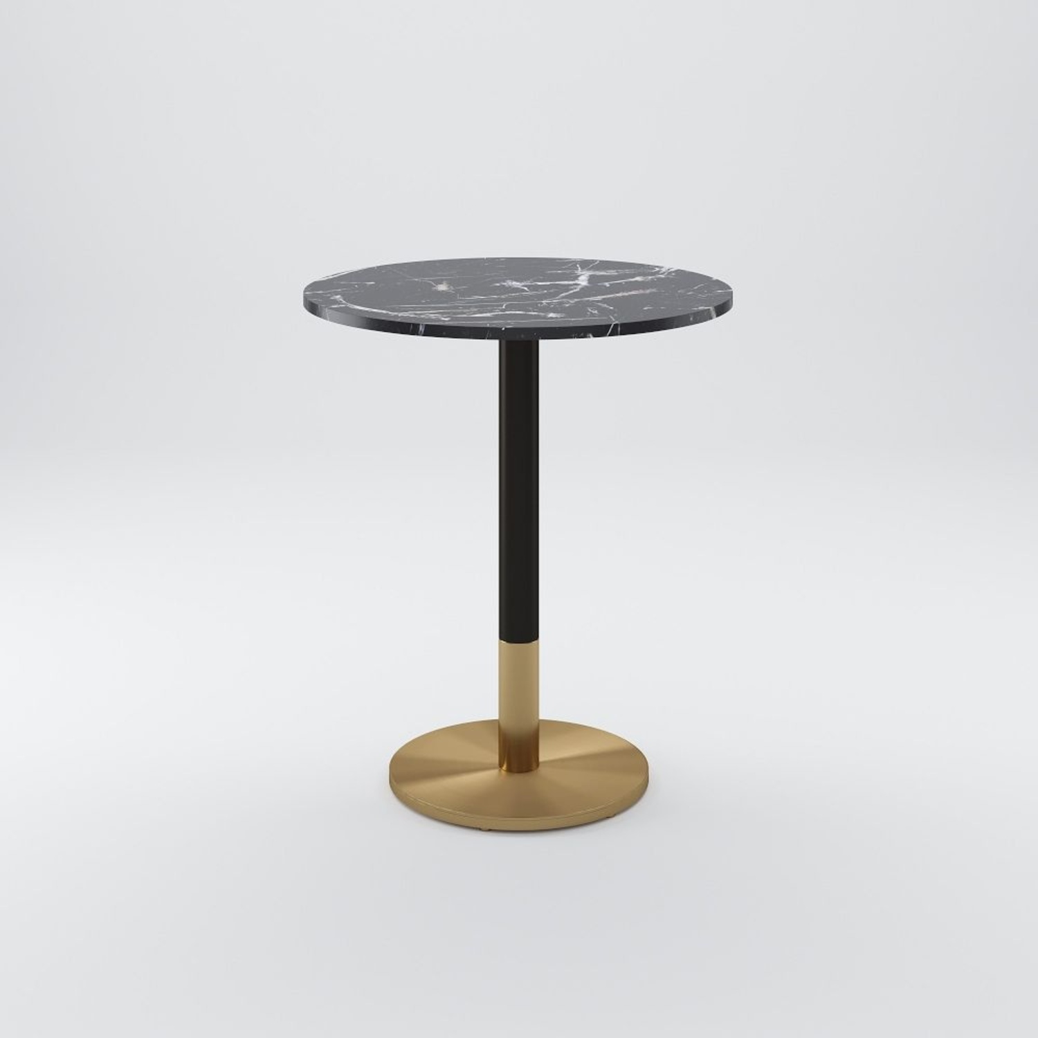 West Elm Black Orbit Bar Table - Faux Marble - image-5